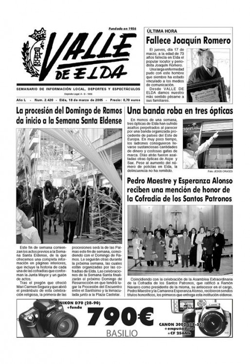 N&uacute;mero 2.420<span>18 de marzo de 2005</span>
