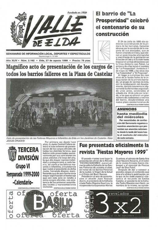 N&uacute;mero 2.162<span>27 de agosto de 1999</span>