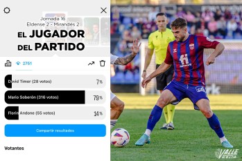 Mario Sober&oacute;n repite como mejor jugador del partido