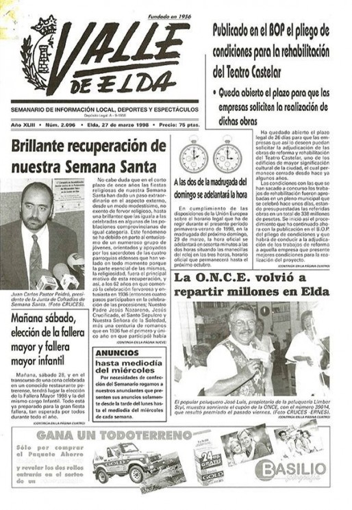 N&uacute;mero 2.096<span>27 de marzo de 1998</span>