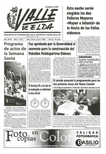 N&uacute;mero 2.144 - 26 de marzo de 1999