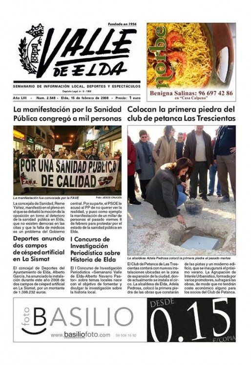 N&uacute;mero 2.548<span>15 de febrero de 2008</span>