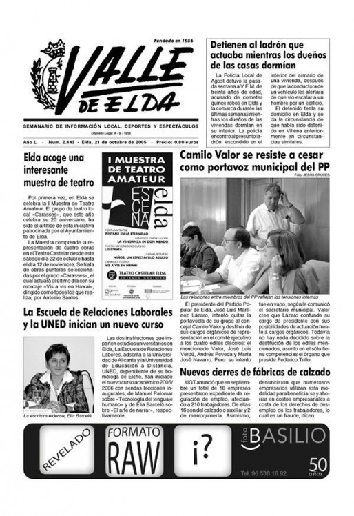 N&uacute;mero 2.443<span>21 de octubre de 2005</span>
